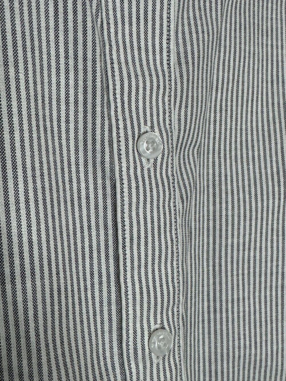 Cutter & Buck Stretch Button Down Shirt Gray White Micro Stripe Womens XL (LG) - Picture 5 of 6